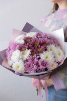Букет из кустовых хризантем №1 (розовый)